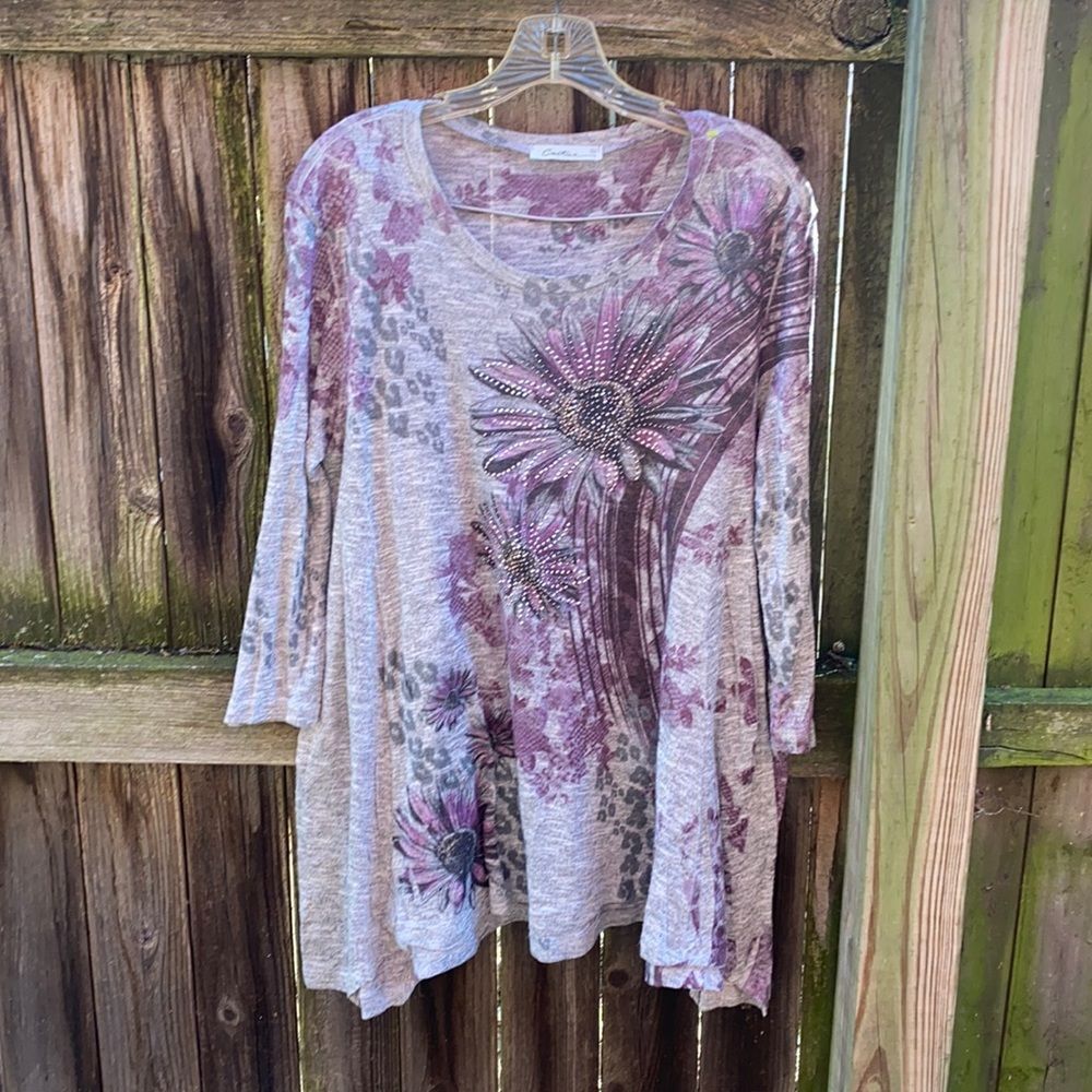 Cactus bedazzled tunic sz. M
